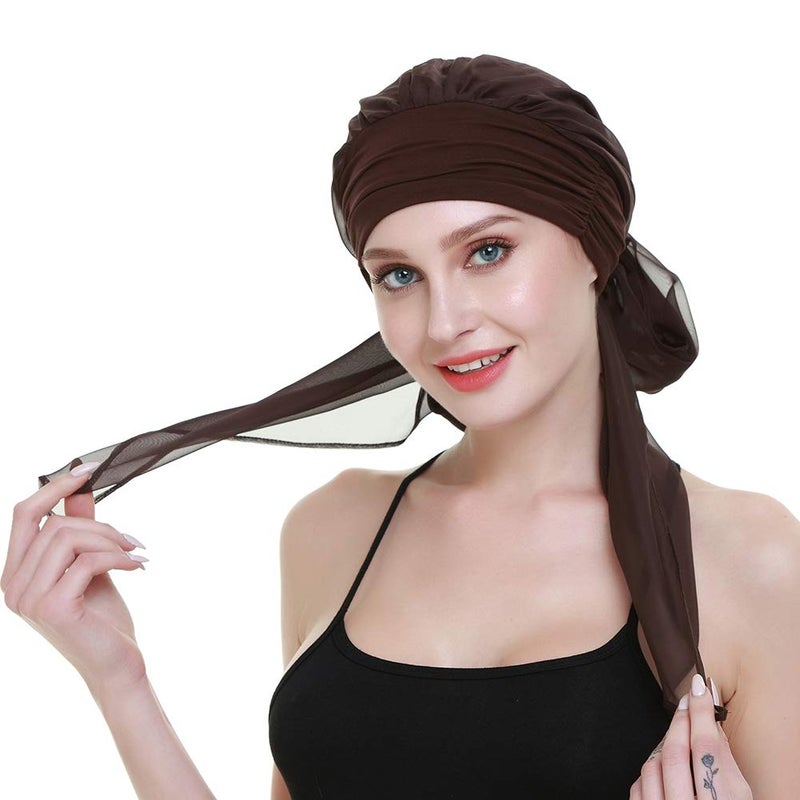 FocusCare Chemo Turban for Cancer Women Headwrap Scarves Long Hair Wig Accessories - Image 1